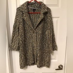 Plus Size Carole Little collared Cardigan